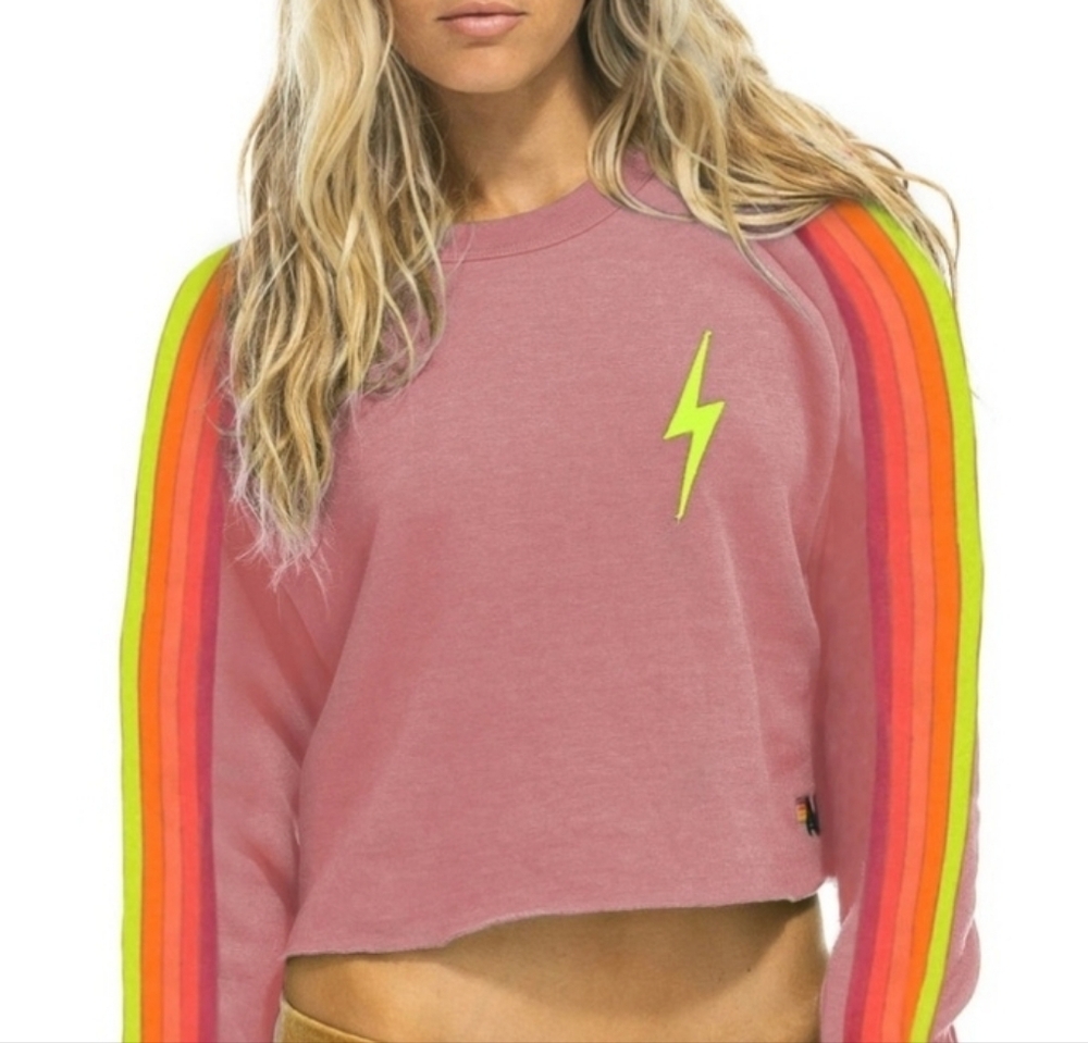 Aviator Nation Bolt Cropped Sweatshirt - Picture 2 of 16